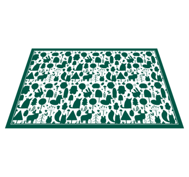 Erdei vadon élő állatok sziluettje nappali szőnyeg - TenStickers