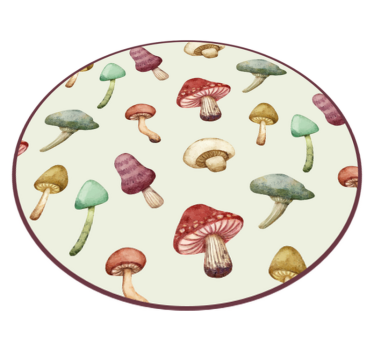 Gomba illusztrációk vinil szőnyeg természet - TenStickers