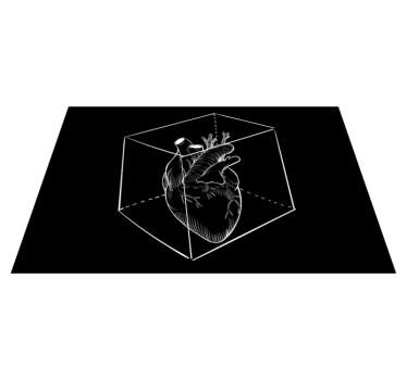 Szív illusztráció vinil szőnyeg modern - TenStickers