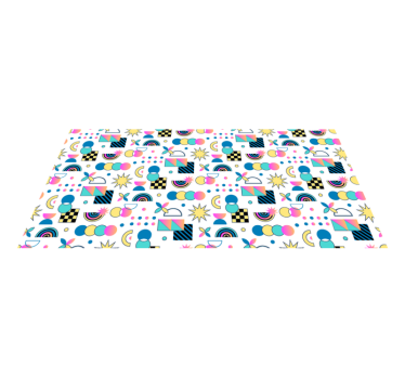 Élénk elemek vinil szőnyeg geometriai - TenStickers