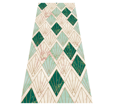 Art deco tengeri zöld mintás csempe szőnyeg - TenStickers