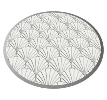 Art deco fehér kagyló minta csempe szőnyeg - TenStickers