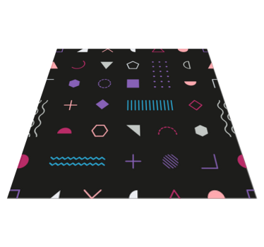 Játékos formák megjelenítése vinil szőnyeg geometriai - TenStickers