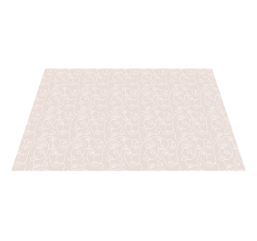 Minimalista vonal arcképek vinil szőnyeg modern - TenStickers