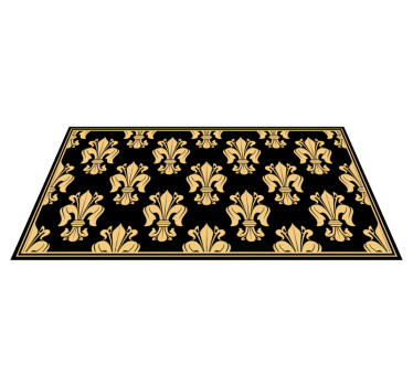 Elegáns fleur-de-lis minta Vinil szőnyeg nappali - TenStickers