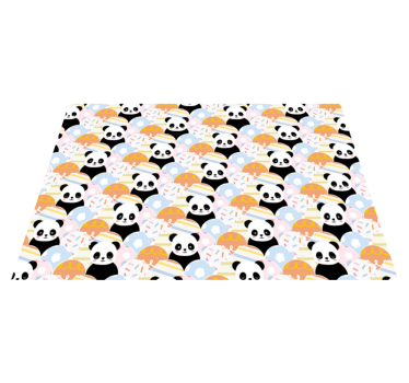 Panda játszótér minta vinil szőnyeg óvodák - TenStickers