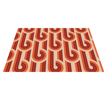 vinil szőnyeg geometriai retro geometrikus minta - TenStickers