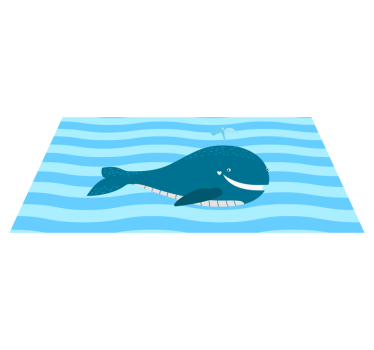 Nagy bálna a tengerben állati szőnyeg - TenStickers