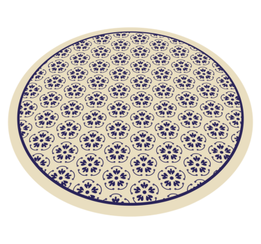 Geometrikus virágmintás csempeszőnyeg - TenStickers