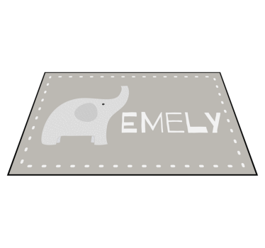 Vinil szőnyeg nevekkel személyre szabható elefánt - TenStickers