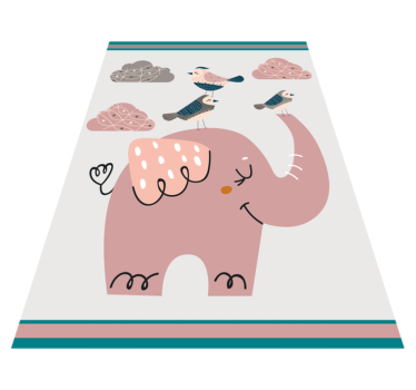 Nordic elefánt és madarak babamatrac - TenStickers