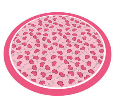 vinil szőnyeg óvodák cseresznye örömkör - TenStickers