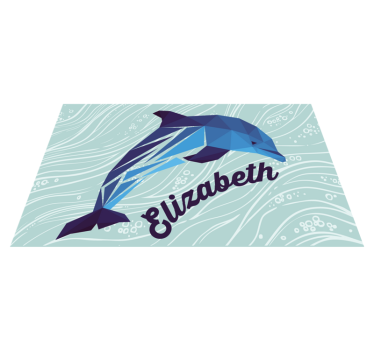 Személyre szabott delfin Vinil szőnyeg nevekkel - TenStickers