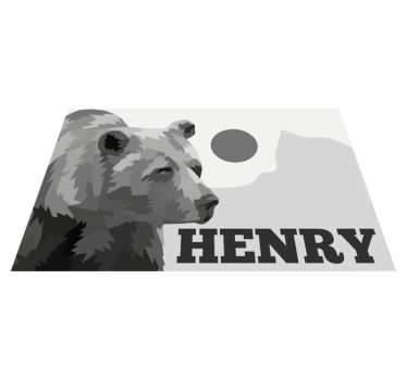 Testreszabható medve Vinil szőnyeg nevekkel - TenStickers