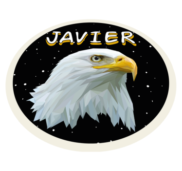 Testreszabható sas Vinil szőnyeg nevekkel - TenStickers