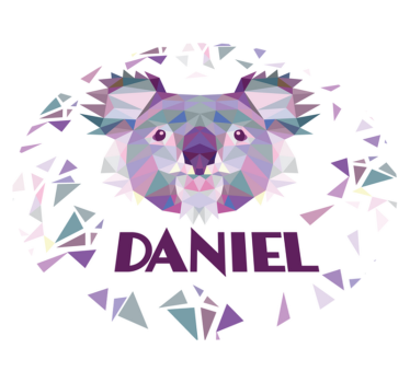 Geometrikus medve Vinil szőnyeg nevekkel - TenStickers