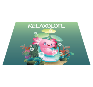 "relaxolotl" kék mintás gyerek vinil szőnyeg - TenStickers