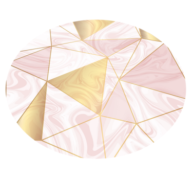 Geometrikus pasztell mozaik vinil szőnyeg geometriai - TenStickers