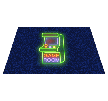 Neon játékterem egyedi szőnyegek - TenStickers