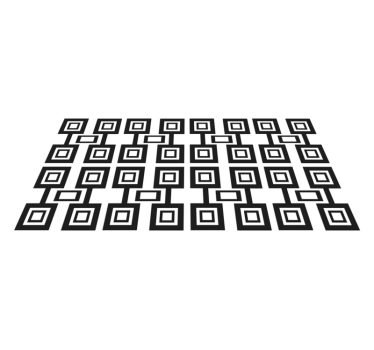 Geometriai négyzetek minta vinil szőnyeg geometriai - TenStickers