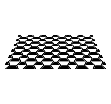 Geometrikus fekete-fehér minta vinil szőnyeg geometriai - TenStickers