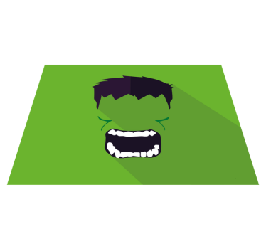 Zöld szuperhős gyerekszőnyeg - TenStickers