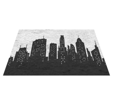 Brickwall skyline természetes kőlapok - TenStickers
