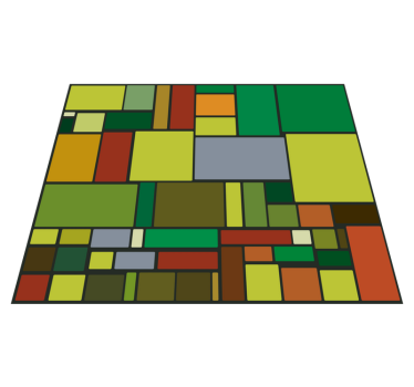 vinil szőnyeg geometriai tarka retro mozaik - TenStickers