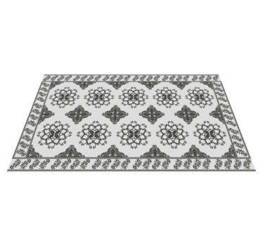 vinil szőnyeg étkező virágos vintage design - TenStickers