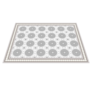 vinil szőnyeg étkező marokkói világosszürke design - TenStickers