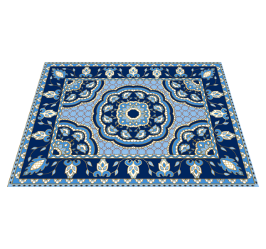 vinil szőnyeg étkező keleti kék design - TenStickers