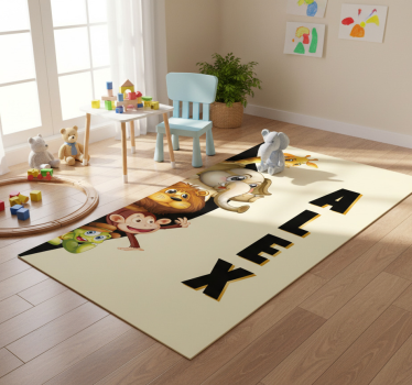 3d aranyos Állatok vinil szőnyeg állat - TenStickers