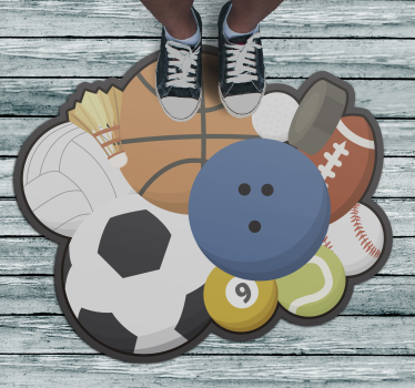 Sportkollázs vinil szőnyeg Játékok - TenStickers