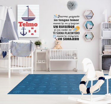 Tengeri motívumok illusztráció vinil szőnyeg állat - TenStickers