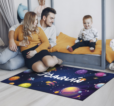 Univerzum és bolygók személyre szabott vinilszőnyeg - TenStickers