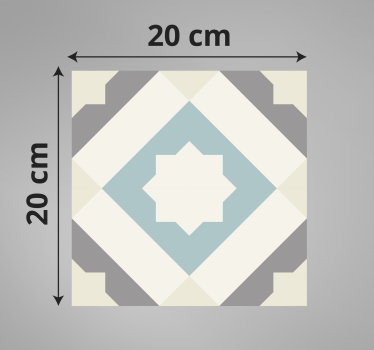 Elegáns csillagmotívum vinil szőnyeg csempe hatás - TenStickers
