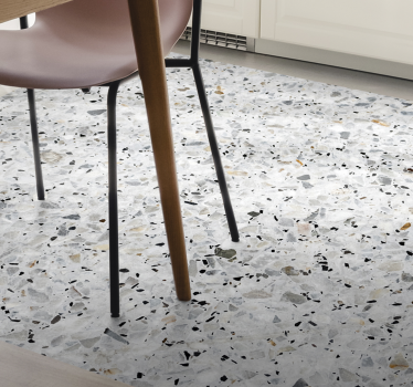 Szürke terrazzo textúrájú szőnyeg - TenStickers