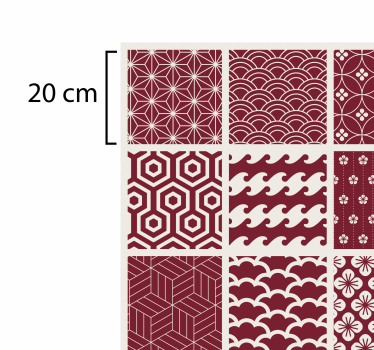 Piros cserép mintás vinyl mat - TenStickers