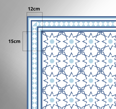 vinil szőnyeg csempe hatás csempézett geometriai minta - TenStickers