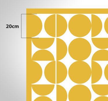 Sárga kör minta vinil szőnyeg geometriai - TenStickers