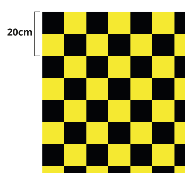 vinil szőnyeg geometriai sárga és fekete sakktábla - TenStickers