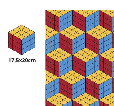 Rubik kocka eredeti mintás retro szőnyeg - TenStickers