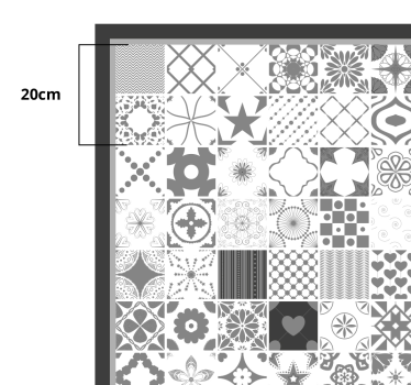 vinil szőnyeg csempe hatás patchwork csempe összetétele - TenStickers