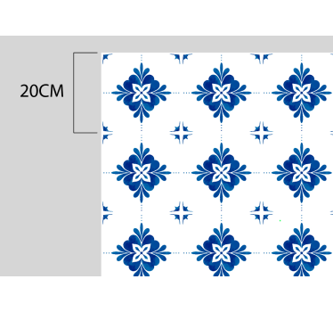 Fehér és kékeszöld csempe vinyl mat - TenStickers