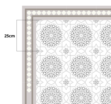 vinil szőnyeg étkező marokkói világosszürke design - TenStickers