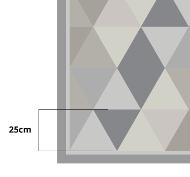 Szürke pantone háromszögek skandináv vinyl szőnyeg - TenStickers