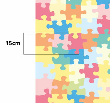 Színes puzzle darab gyerekeknek vinil szőnyeg - TenStickers