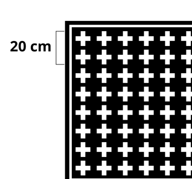 Fehér és fekete kereszt minimalista szőnyeg - TenStickers