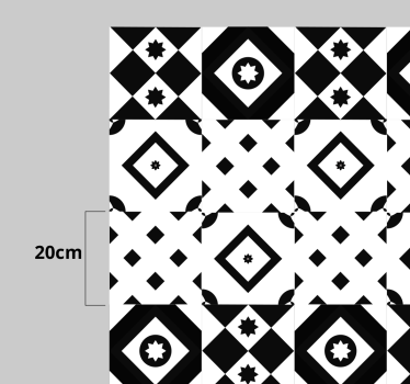 Patchwork fekete-fehér kortárs szőnyegek - TenStickers