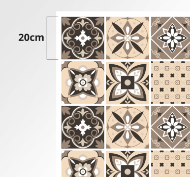 Barna klasszikus csempe vinyl glory szőnyeg - TenStickers